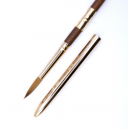 Кисть художественная "Классика", им. колонка, двухстороняя  круглая, №3 и №6, складная ручка