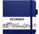 Блокнот для зарисовок Sketchmarker 140г/кв.м 12*12см 80л твердая обложка  Королевский синий