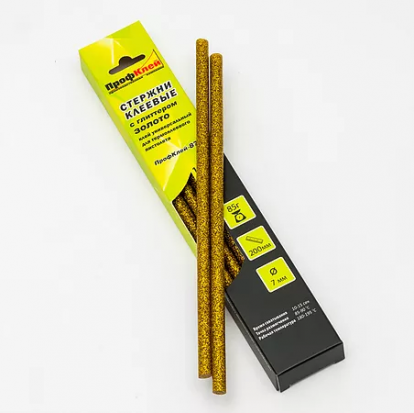Клеевые стержни "Профклей", золото 7х200мм, 85г, 10шт Клеевые стержни "Профклей", золото 7х200мм, 85г, 10шт