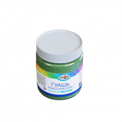 Гуашь Гамма "Классическая", зеленая, 500мл