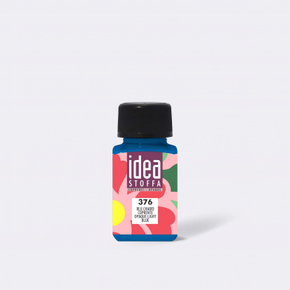 Акриловая краска по ткани "Idea Stoffa" синий светлый покрывной 60 ml