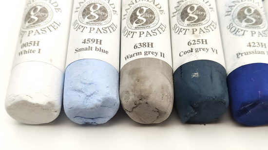 Пастель сухая мягкая круглая ручной работы №625, холодный серый VI