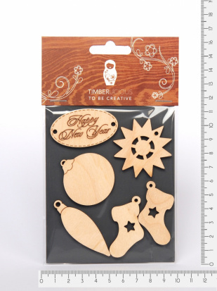 Набор заготовок для декорирования Winter2 фанера 10х14см Набор заготовок для декорирования Winter2 фанера 10х14см