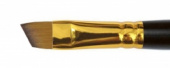 Кисть синтетика (имитация колонка) скошенная, короткая ручка "1S65" №14, для масла, акрила, гуаши