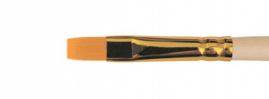 Кисть синтетика плоская, длинная ручка "1322" №7 для масла, акрила, гуаши, темперы
