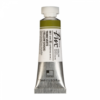 Краска акварельная ShinHanart "PWC" 561(В) Зеленая земля (желтый оттенок) 15 мл Краска акварельная ShinHanart "PWC" 561(В) Зеленая земля (желтый оттенок) 15 мл
