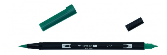 Маркер-кисть "Abt Dual Brush Pen" 277 темно-зеленый