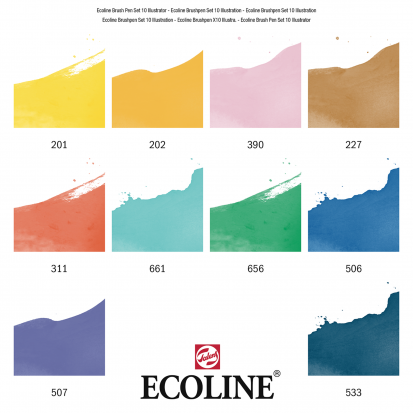 Набор акварельный маркеров "Ecoline", 10шт иллюстратор