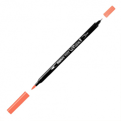 Маркер-кисть двусторонняя "Le Plume II", кисть и ручка 0,5мм, ириска