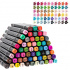 Набор маркеров для скетчинга Deli 70800-60 двойной пиш. наконечник 60цв. пластиковая коробка