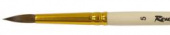 Кисть колонок круглая короткая ручка "1110" №5 для акварели sela