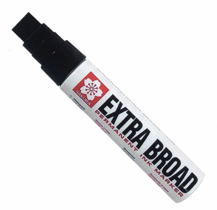 Маркер "Extra Broad" экстра толстый перманентный черный стержень 10*17мм Маркер "Extra Broad" экстра толстый перманентный черный стержень 10*17мм