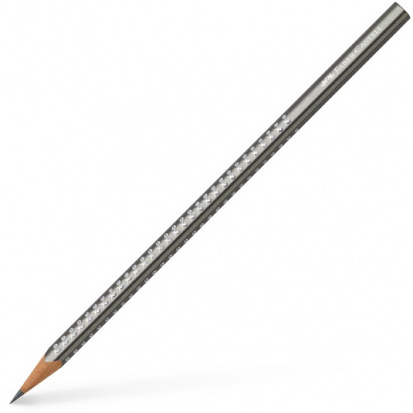 Чернографитовый карандаш "Sparkle metallic" серебряный sela