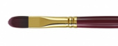 Кисть художественная "Вернисаж", синтетика бордовая, плоскоовальная, длинная ручка №6 sela25