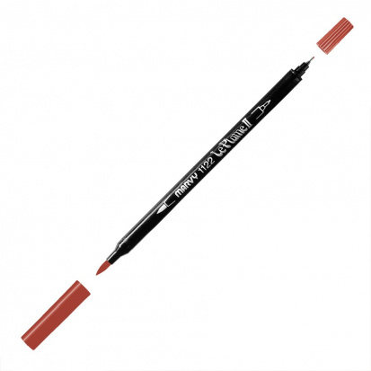 Маркер-кисть двусторонняя "Le Plume II", кисть и ручка 0,5мм, Lt коричневый