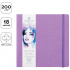 Скетчбук для акварели 18л., 200*200 Greenwich Line, сиреневый, 100% хлопок, 200г/м2, на резинке