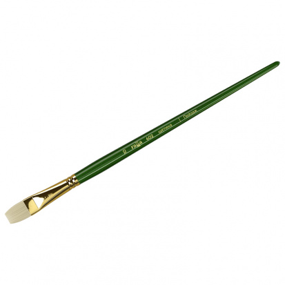 Кисть художественная "Пейзаж", щетина, плоская удлиненная, длинная ручка №10 sela