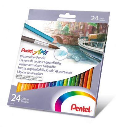 Цветные карандаши акварельные Colour pencils, 24 шт. 