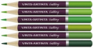 Набор цветных карандашей Vista Artista "Gallery" зелёные оттенки, 6шт