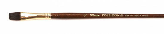 Кисть Pinax "Poseidon" Белка микс плоская короткая №10 
