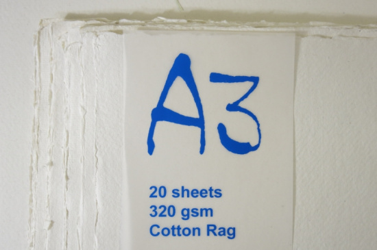 Бумага для акварели "Khadi", 30*42 320г/м2, 100% хлопок, Rough / Torchon, 1 лист