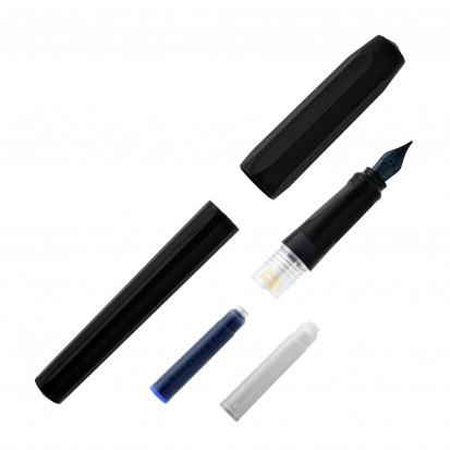 Ручка перьевая PERKEO All Black F 0.7мм цвет корпуса черный