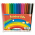Набор фломастеров "Rainbow Kids", 18цв., трехгранные, смываемые, ПВХ