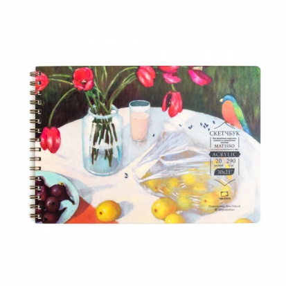 Скетчбук для акрила "Matisso", 290 г/м2, 20л, 30х21 см