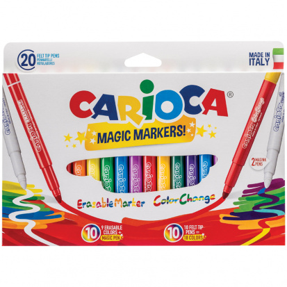 Фломастеры меняющие цвет/стираемые "Magic Markers", 18цв+2, 20 шт., картон