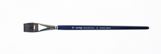 Кисть для акварели "VanGogh 122" белка сибирская плоская ручка короткая №18