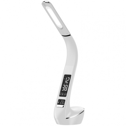 Светильник настольный на подставке TL-229W, 7Вт, LED, сенс. упр. часы, календарь, белый