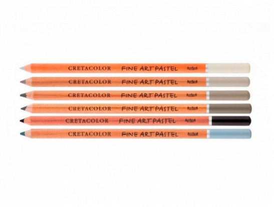 Набор пастельных карандашей "Fine Art Pastel" серые оттенки, 6 шт