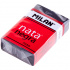 Ластик "Nata Negra 7030", прямоугольный, пластик, картонный держатель, черный, 39*24*10мм