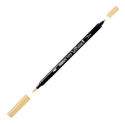 Маркер-кисть двусторонняя "Le Plume II", кисть и ручка 0,5мм, бежевый