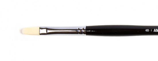 Кисть для акрила "Amsterdam 353L" жесткая синтетика овальная удлиненная, ручка длинная №8