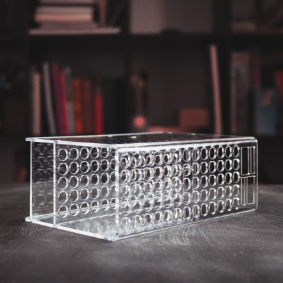 Подставка "Поликуб" для длинных кистей на 69 ячеек Подставка "Поликуб" для длинных кистей на 69 ячеек