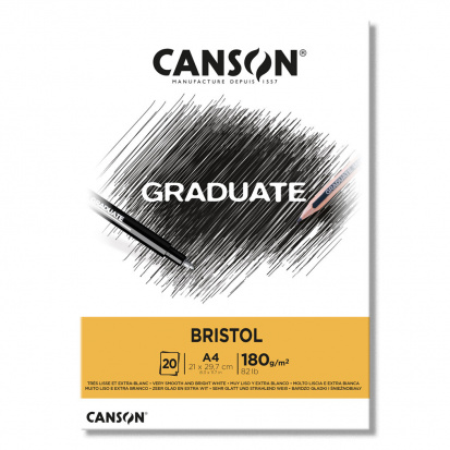 Склейка "Graduate", Bristol, по короткой, 20л, A4, 180г/м2, гладкая