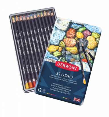 Набор цветных карандашей "Studio" 12 цв. в металле