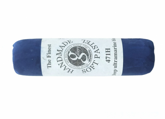 Пастель сухая мягкая круглая ручной работы №471, глубокий ультрамарин синий