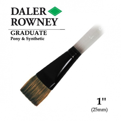 Кисть синтетика "Graduate"/пони плоская короткая ручка № 1" Кисть синтетика "Graduate"/пони плоская короткая ручка № 1"
