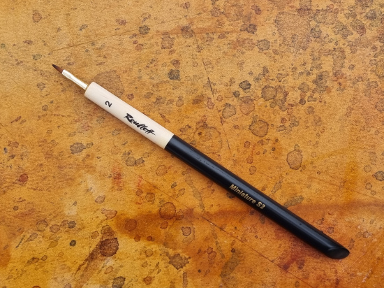 Кисть "Миниатюра" имитация колонка лайнер ручка, скошенная утолщенная №2