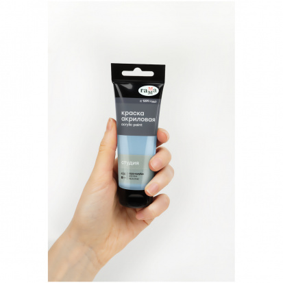 Краска акриловая художественная Гамма "Студия", 75мл, пластиковая туба, серо-голубая Краска акриловая художественная Гамма "Студия", 75мл, пластиковая туба, серо-голубая