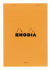 Блокнот на скобах обложка: картон, оранжевый, листы: белые, 80г/м2, 80л, микроперфорация