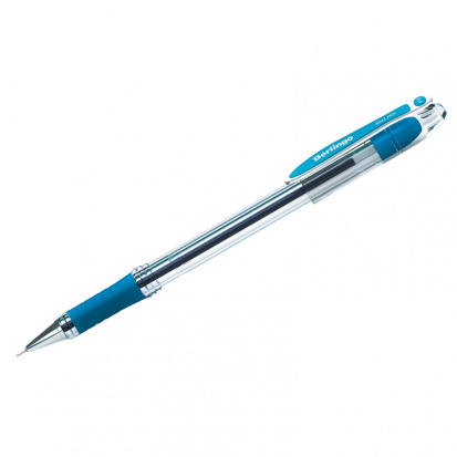Ручка шариковая "I-10" синяя, 0,4мм, грип sela