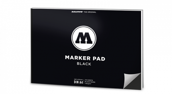 Альбом "Marker Pad", A4, 140г/м2, 30л, черные листы