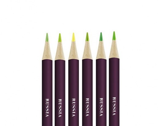 Набор цветных карандашей Vista Artista "Gallery" светло-зелёные оттенки, 6шт