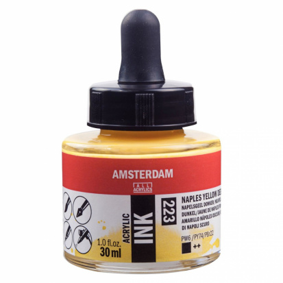 Чернила акриловые Amsterdam, цвет желтый неаполитанский темный