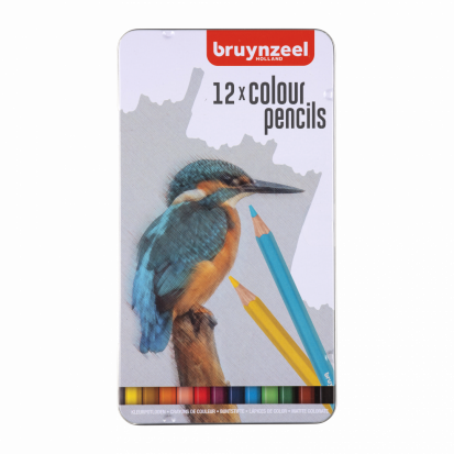 Набор цветных карандашей "Птицы" 12цв в металлической коробке