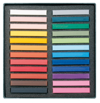 Пастель сухая soft Polycrayons 24 цвета в картонной коробке sela