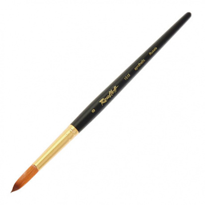 Кисть имит.колонка круглая короткая ручка "1S15" №8 для масла, акрила, гуаши, темперы